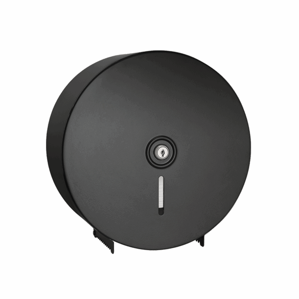 0042-41 Matte Black Single Jumbo Roll Toilet Tissue Dispenser
