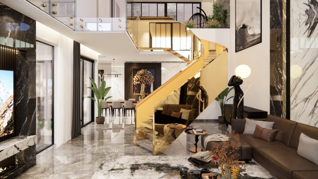 24 KARAT GOLD-PLATED STAIRCASE