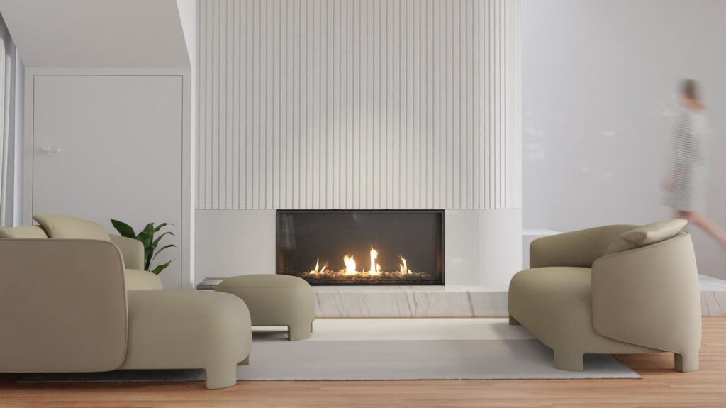Escea KS55 Glass Barrier Gas Fireplace