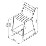 CRANE BAR STOOL - STEEL