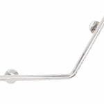 16" x 16" Angled Wedge Wall Mount Grab Bar, 1 ¼" Diameter, Polished Finish