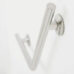 16" x 16" Angled Wedge Wall Mount Grab Bar, 1 ¼" Diameter, Polished Finish
