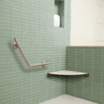 16" x 16" Angled Wedge Wall Mount Grab Bar, 1 ¼" Diameter, Polished Finish